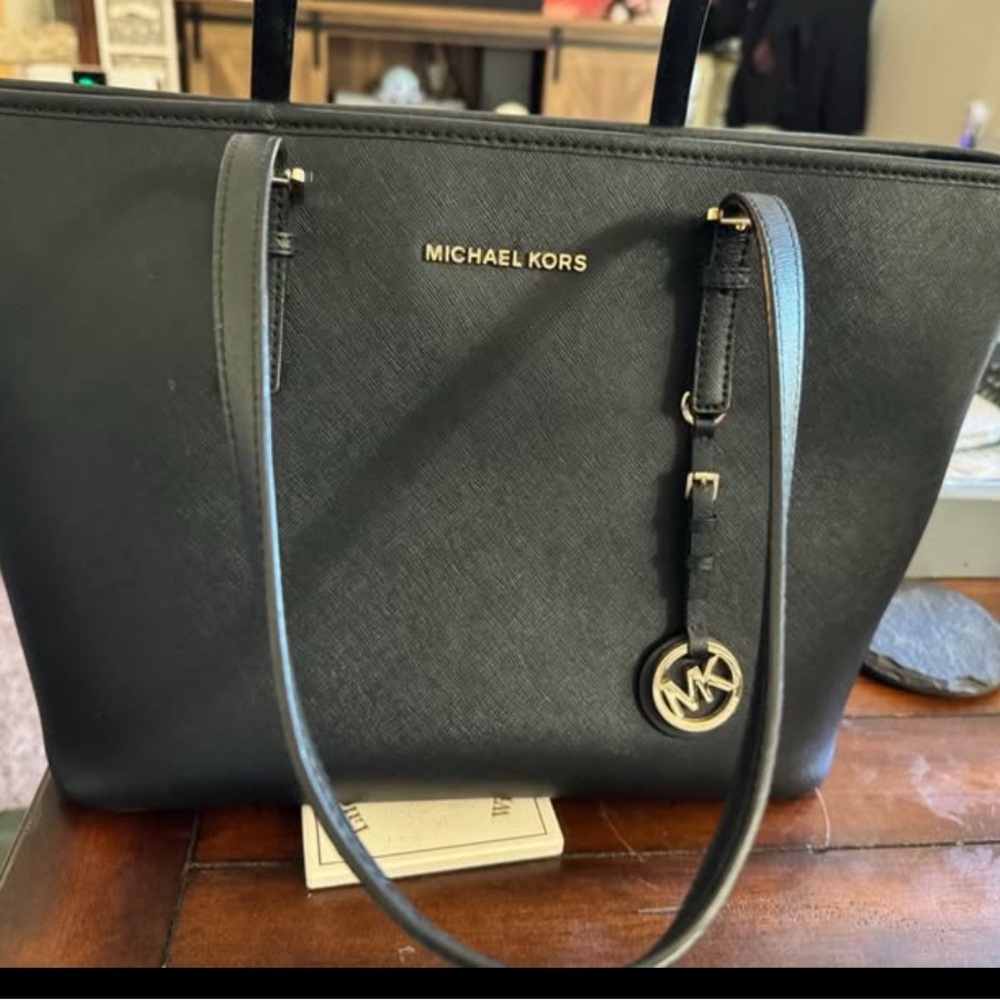 Michael Kors Black Leather Tote
